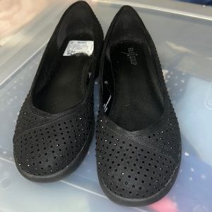 Flex Step Black with sequins women dressy shoes gently worn